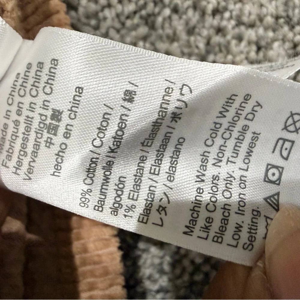 J.Crew Zip-front Cinched Waist Corduroy Mini Dress Pale Mocha Preppy Women US 6